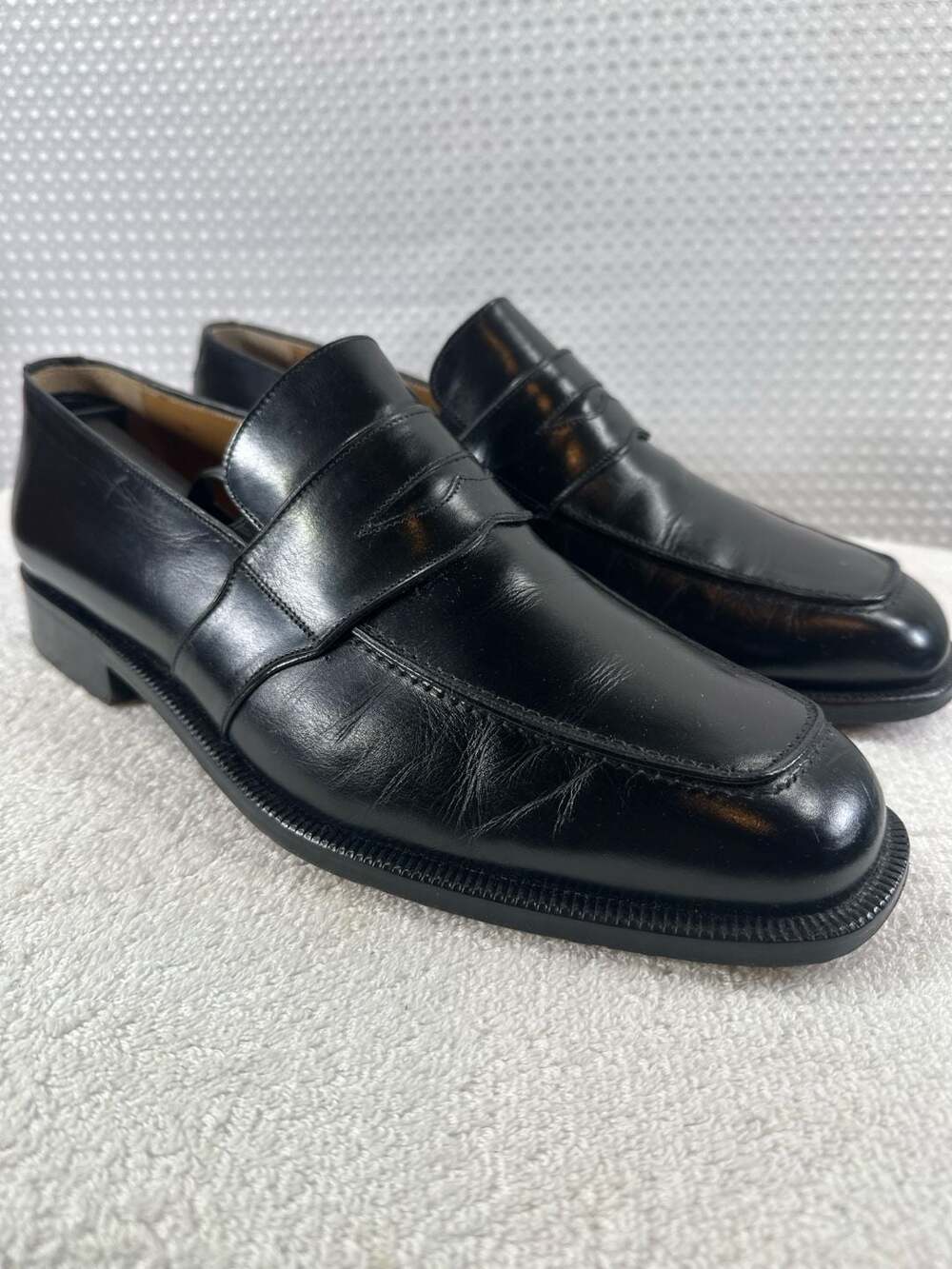 Caporicci Black Leather Penny Loafers Made in Italy - Picture 12 of 16